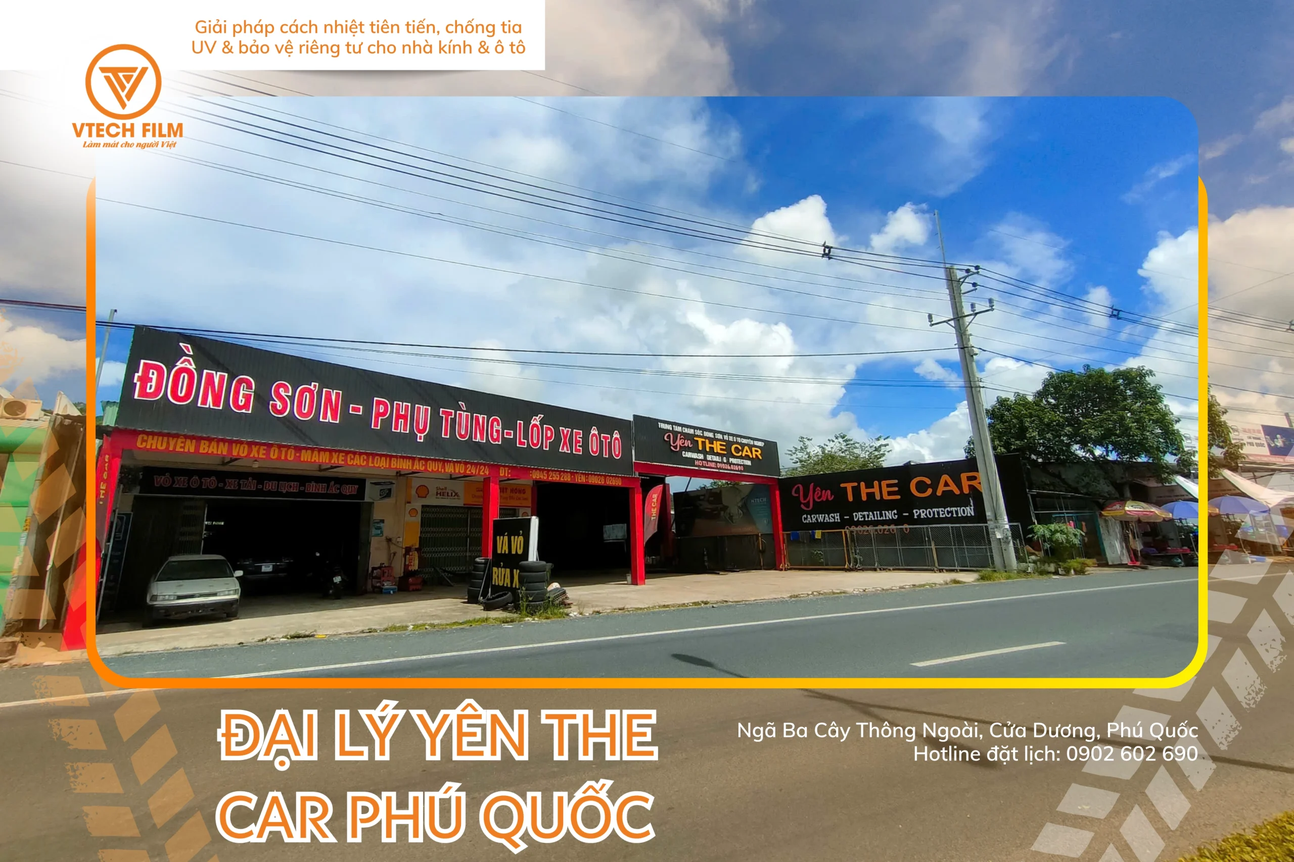 Đại lý phim cách nhiệt Vtech Film tại Phú Quốc - Yên The Car