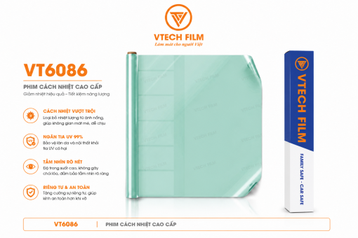Phim Cách Nhiệt Xe Hơi & Nhà Kính VTech Film Cản UV 100%