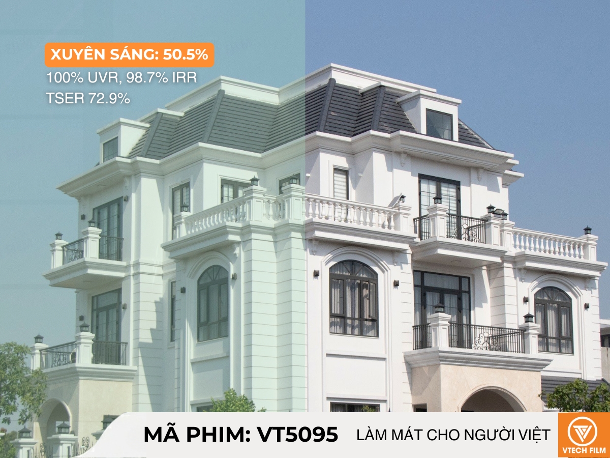 Phim Cách Nhiệt Trong Suốt VT8585 Cao Cấp | Chống UV 99%, Cản IR 95%