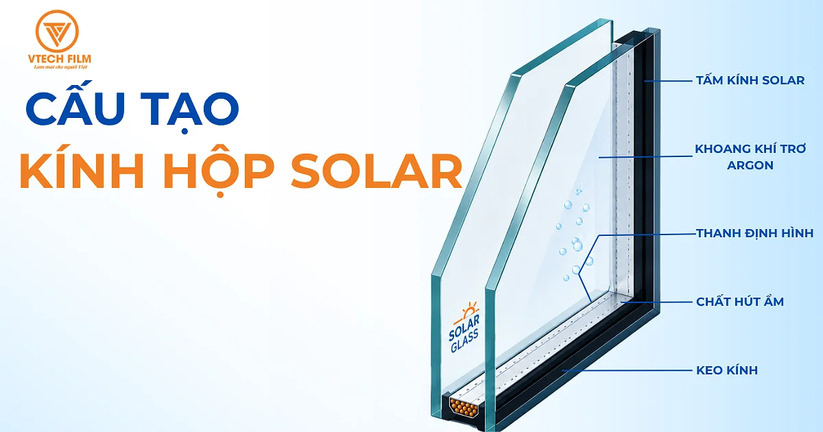 Cấu tạo kính hộp solar cách nhiệt cách âm