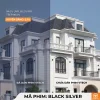 So sánh kính biệt thự trước và sau khi dán phim Black Silver