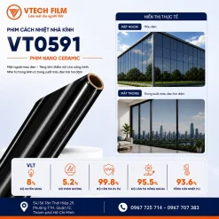 Phim cách nhiệt nhà kính VT0591 Nano Ceramic VTECH FILM