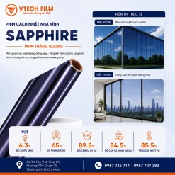 Phim cách nhiệt phản gương Sapphire VTECH FILM