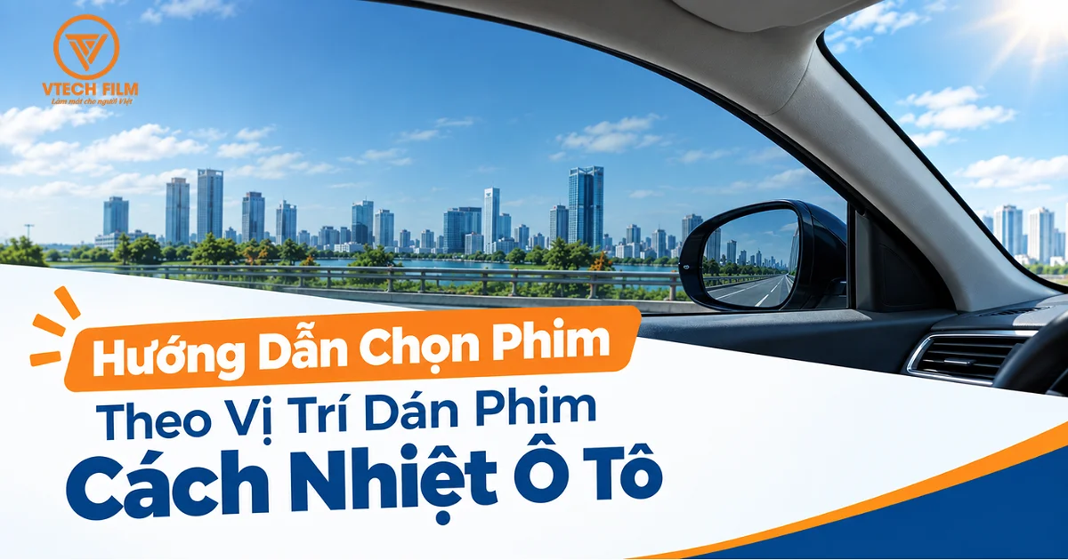Hướng Dẫn Chọn Phim Theo Vị Trí Dán Phim Cách Nhiệt Ô Tô