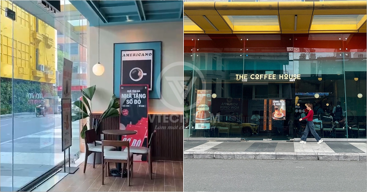Minh họa không gian bên trong và mặt tiền The Coffee House sau khi dán phim cách nhiệt Nano Ceramic.