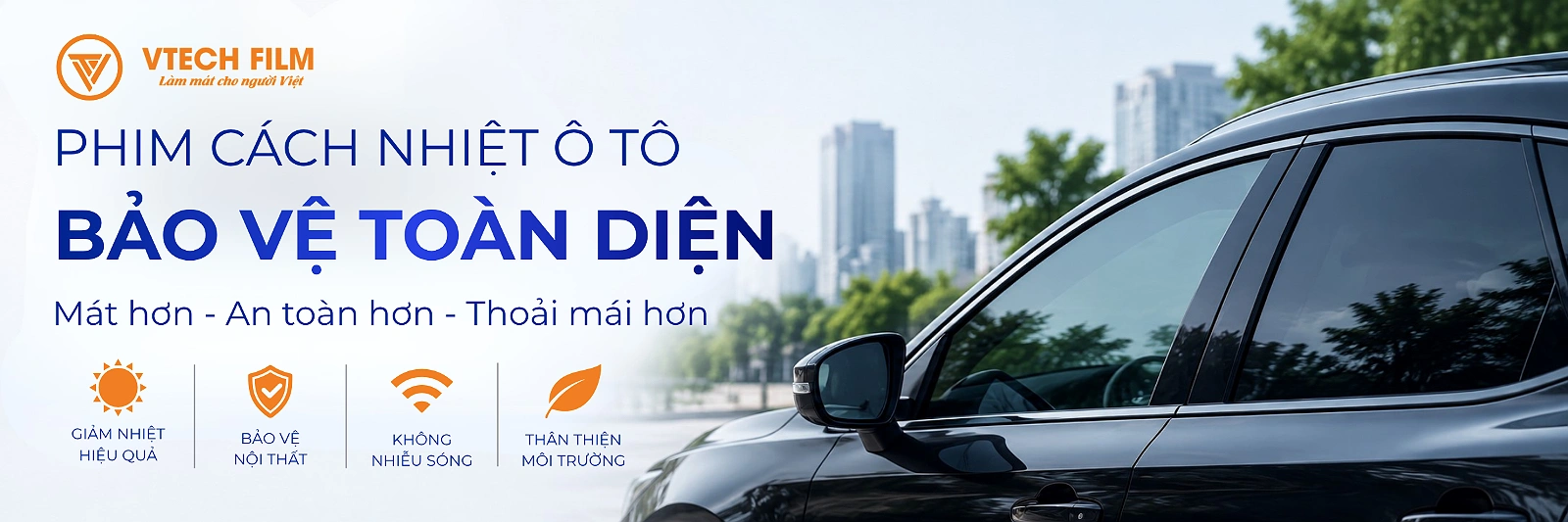 Phim cách nhiệt ô tô giá rẻ TP.HCM giúp chống nóng, cản tia UV và bảo vệ nội thất xe.