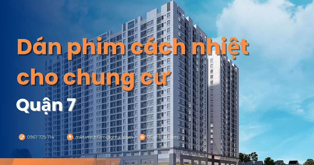 Dán phim cách nhiệt chung cư quận 7 cho cửa kính ban công