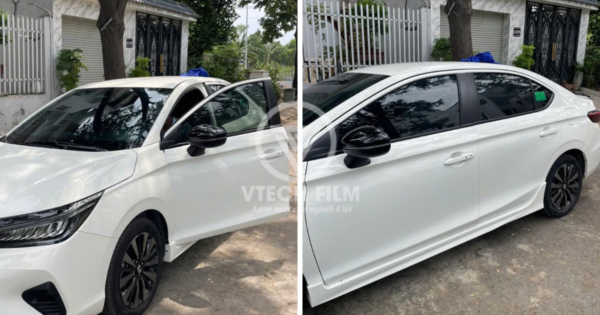 Xe ô tô sau khi dán phim cách nhiệt trọn gói