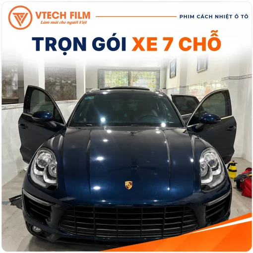 Xe SUV Porsche dán phim cách nhiệt trọn gói tại VTech Film