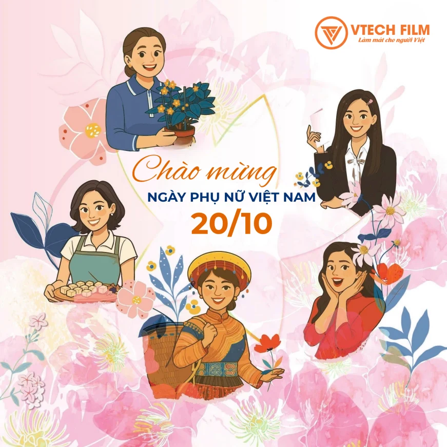 Thiệp chúc mừng ngày phụ nữ VN 20/10 từ VTECH FILM